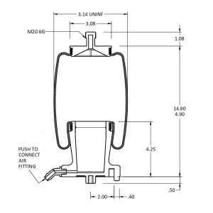 TR8449 | Plastic base - Cabin Air Spring, Mack, Replaces 21338449