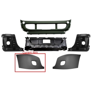 FRCA-0210-R | Freightliner Cascadia Bumper Corner outer With Hole Passenger Side