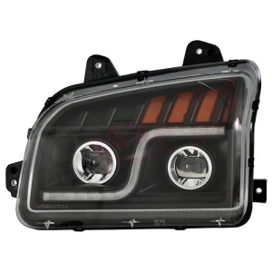 F00944-L | LED Headlight Black Kenworth T880 2019 - 2022