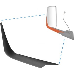 TRM310500BR | RH Door Mirror Arm Cover, Black,2018+, Freightliner New Cascadia