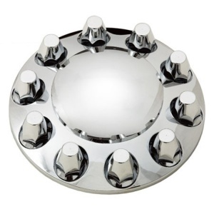 TR068-TWC | Chrome Plastic Universal Front Wheel Cover with 33MM Screw-on Lug Nut Covers