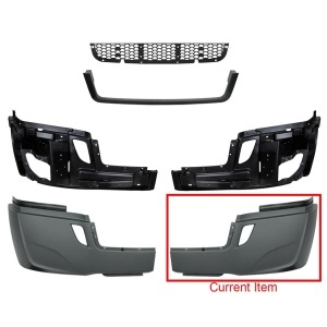 FRCA-1201-1B-L | New Freighliner Cascadia bumper outer without holes right side - New Freighliner Ca