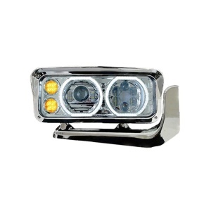 PET-012A-R | Peterbilt 357, 359, 365, 367, 378, 379, 389 ,567 headlight LED with Aluminum Alloy brac
