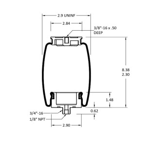 TR7001 | Cabin Air Spring for Kenworth and Mack Trucks